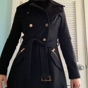 Express wool black coat